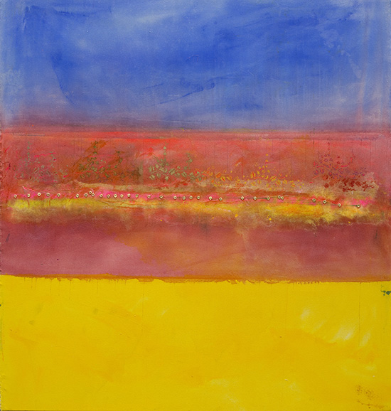 Buttoned It Up Again For Barney And Mark, 2013, Frank Bowling