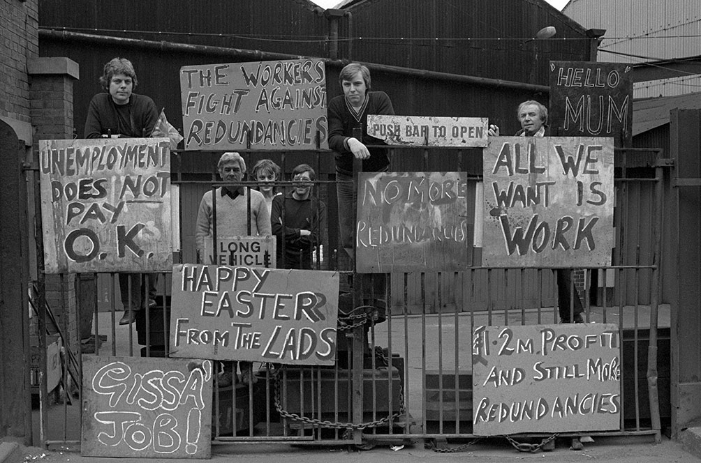 Factory Occupation In A Protest Against Proposed Redundancies Firth Derihon Stampings Tinsley Sheffield 7 April 1983 Martin Jenkinson